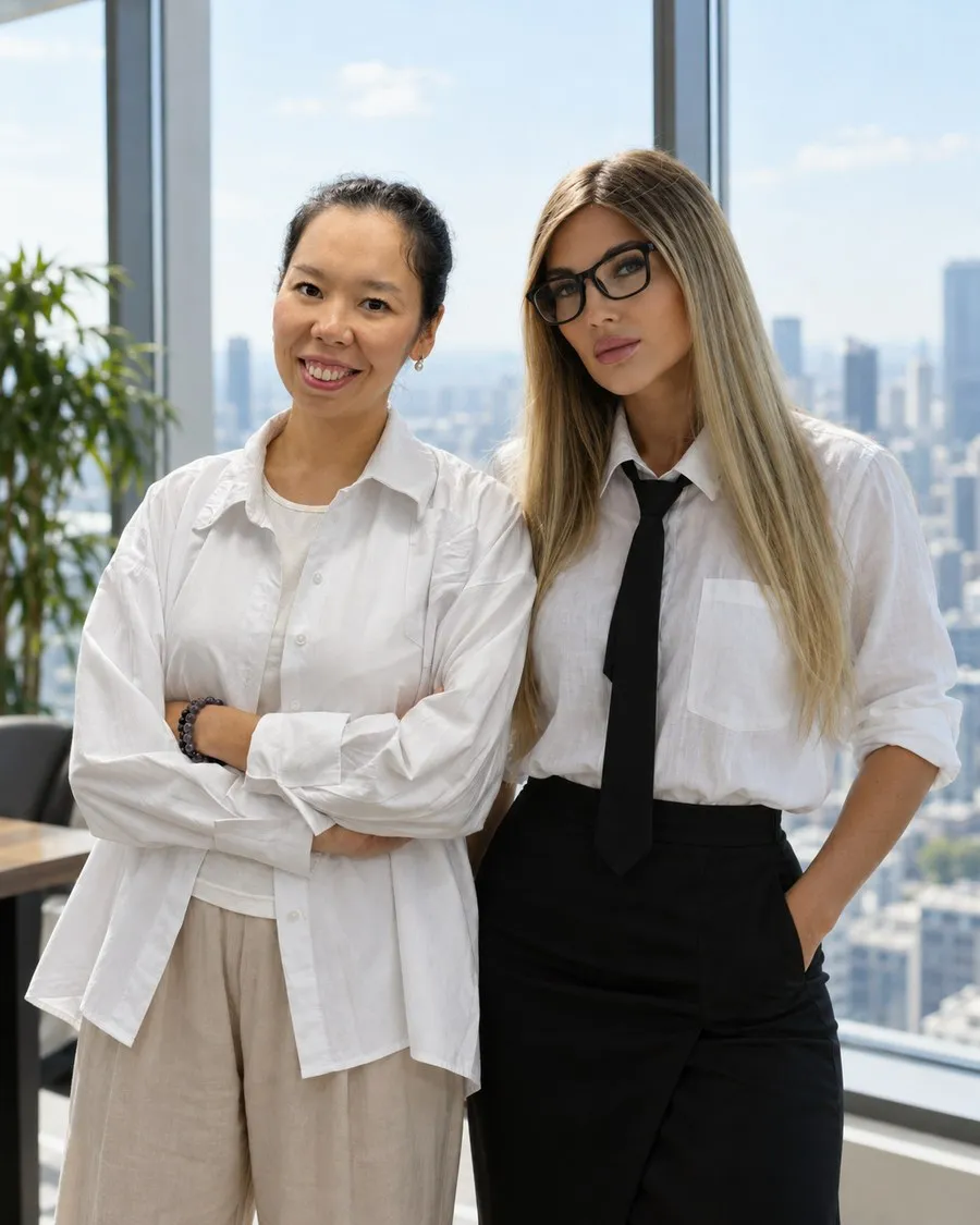 Ksenia, founder of HR24, and Malika, Recruitment Specialist for Kazakhstan